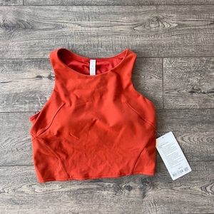 NWT Lululemon Invigorate Train Racerback Tank Aztec Brick Size 8